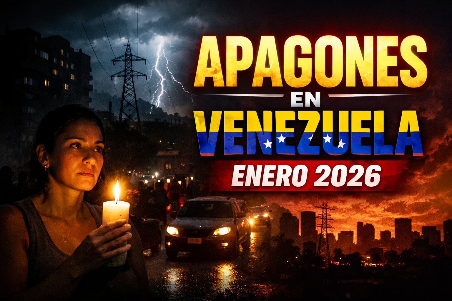Apagones en Venezuela enero 2026 estados afectados y causas de las fallas eléctricas