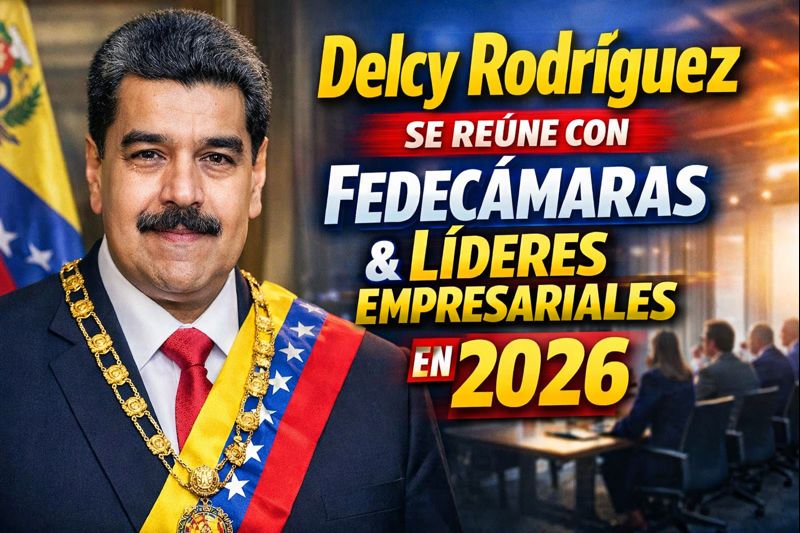 Delcy Rodríguez se reúne con Fedecámaras y líderes empresariales en 2026 plan económico del gobierno interino y oportunidades de inversión privada