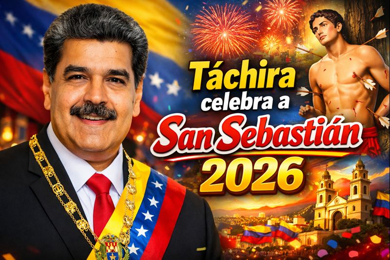 Táchira celebra a San Sebastián 2026 feriado no laborable del 20 de enero y decretos vigentes de la Gobernación