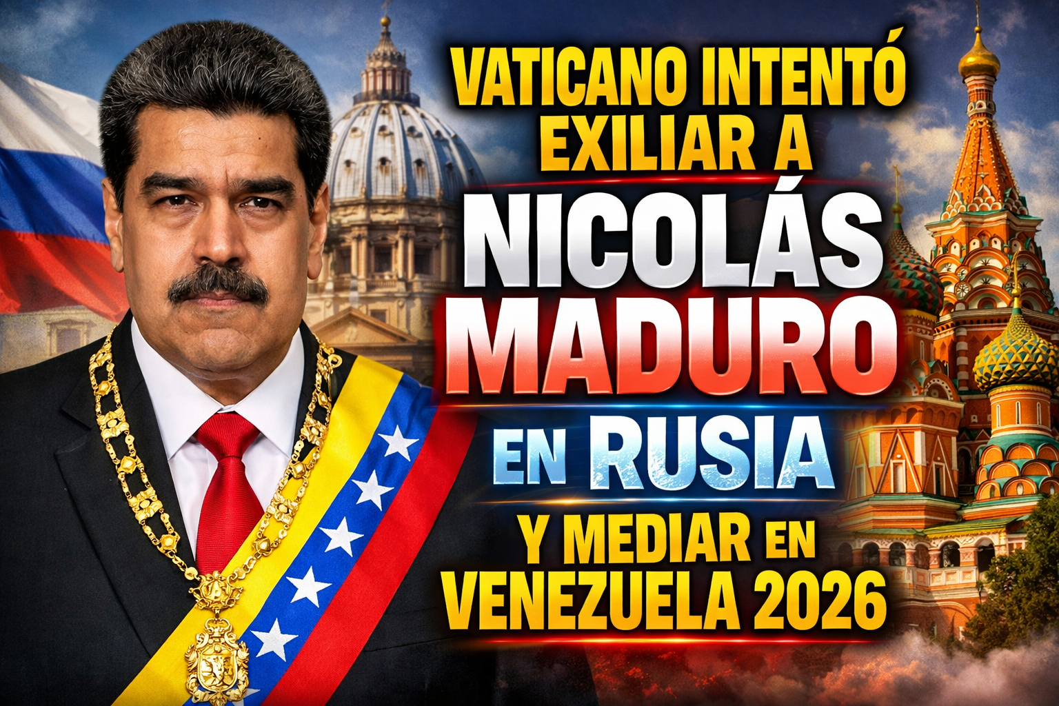 Vaticano intentó exiliar a Nicolás Maduro en Rusia y mediar en Venezuela 2026