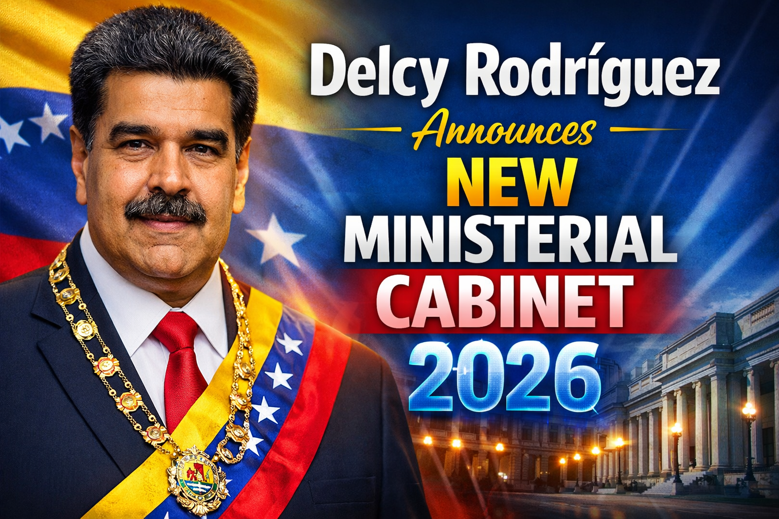 Delcy Rodríguez Anuncia Nuevo Gabinete Ministerial 2026 Daniella Cabello Como Ministra de Turismo