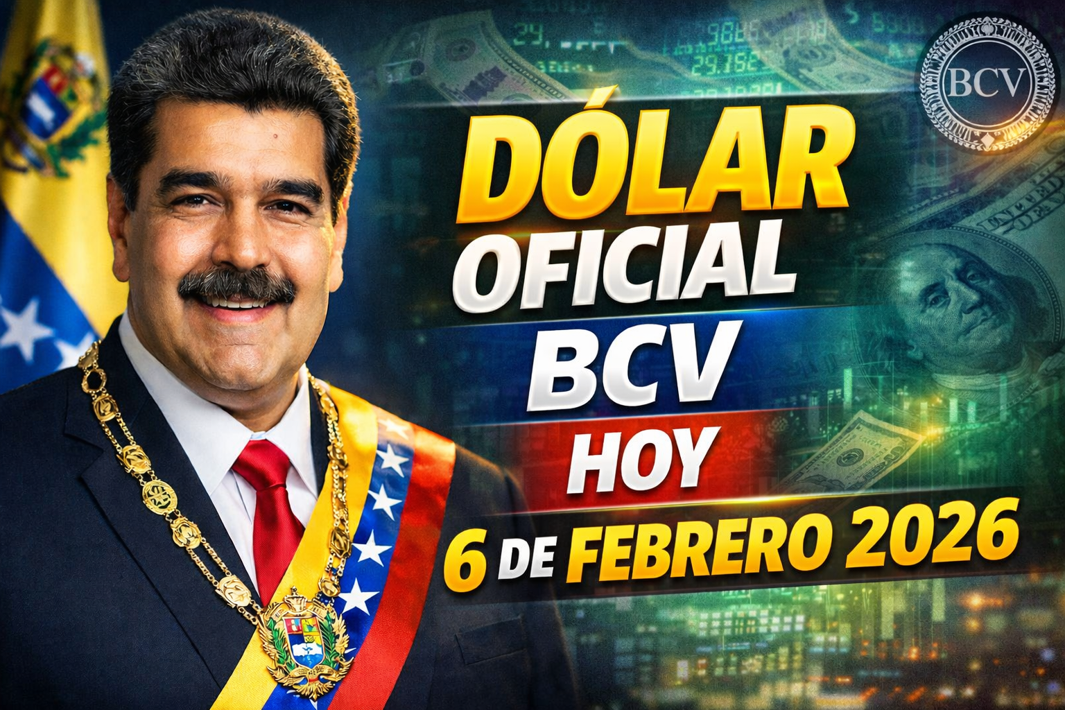 Dólar Oficial BCV Hoy 6 de Febrero 2026 Tipo de Cambio Actualizado en Venezuela