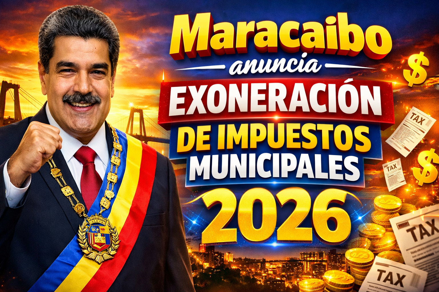 Maracaibo anuncia exoneración de impuestos municipales 2026 fechas, requisitos y descuentos