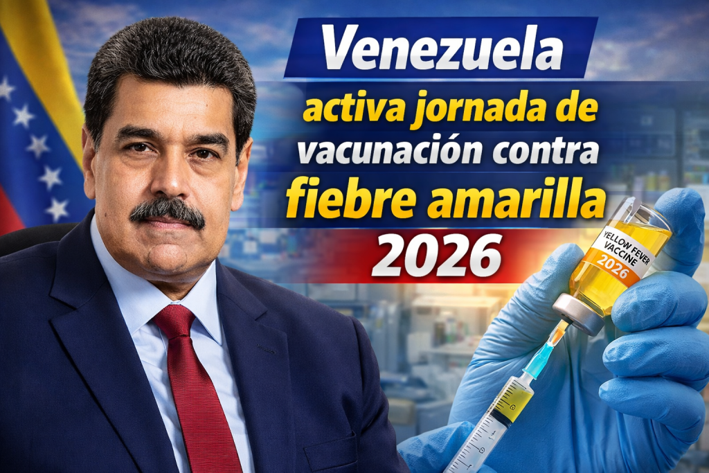 Venezuela activa jornada de vacunación contra fiebre amarilla 2026 estados priorizados y puntos de inmunización